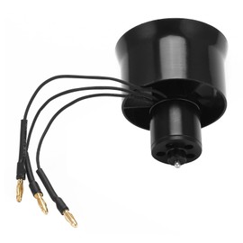 Duct Fan with Brushless Motor, QX Motor 30mm EDF 6 Blade Duct Fan QF1611‑7000KV 2‑4S with Motor for RC Airplane