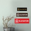 Basic Elevator Sign (Brushed Silver) - Large - (5 Pack)
