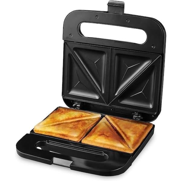 Ovente Electric Sandwich Maker with Non-Stick Plates - 750W Heating