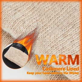 GSG SINCE 1998 Genuine Leather Gloves Warm Wool Lined Sheepskin Gloves Winter Gloves for Driving Black Medium