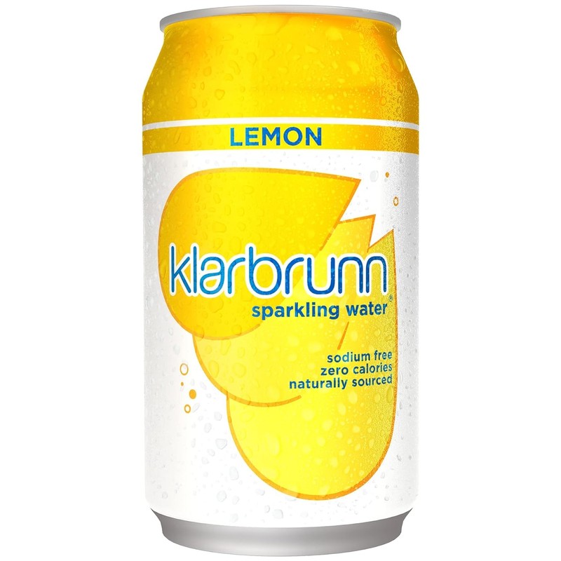 Klarbrunn Sparkling Water, Lemon, 24 Pack
