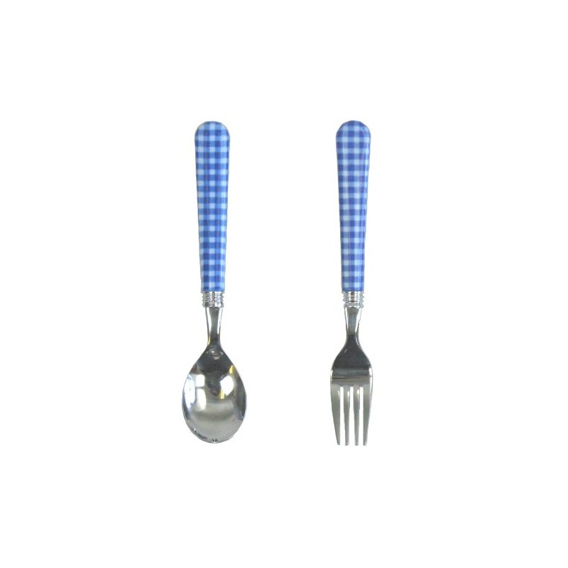 Nagao Epicheck Dinner Spoon Dinner Fork, Blue, Set of 2,