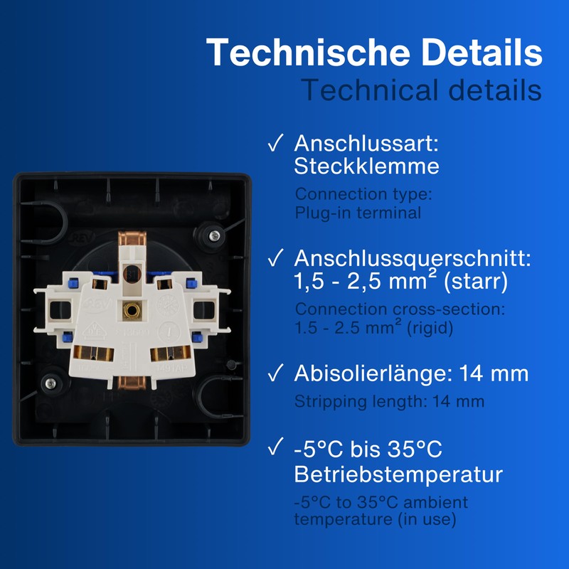 REV AquaForm, Socket - Wet Room, IP44 Single Pole, Surface-Mounted,