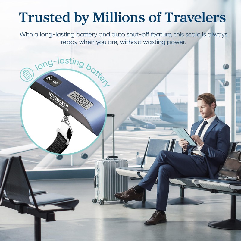 Etekcity Luggage Scale, Travel Essentials, Digital Suitcase Weight Scales for