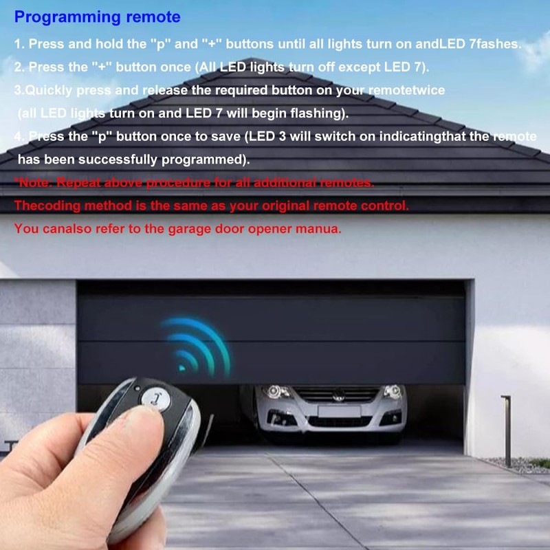 Garage Remote Compatible with Doorworks Roller Door DC800N DC1200N Garage