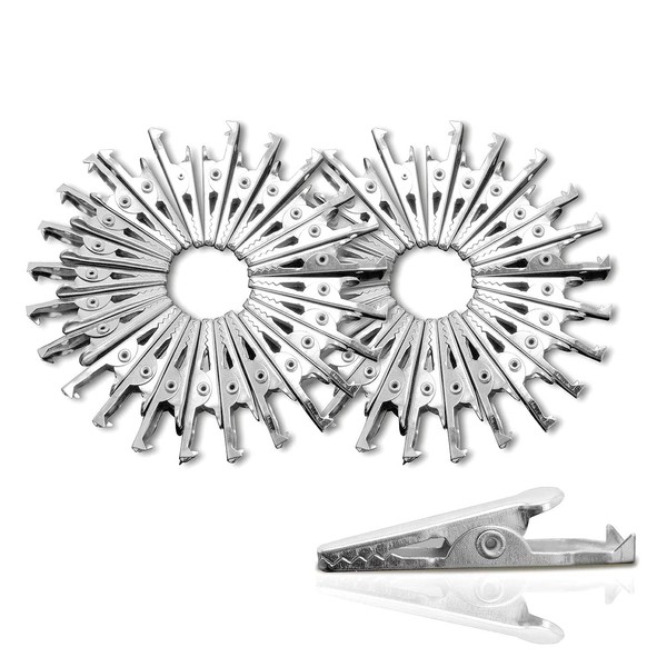 EACHPOLE 50 Pcs 1.37 Inch Silver Metal Electrical or Laboratory