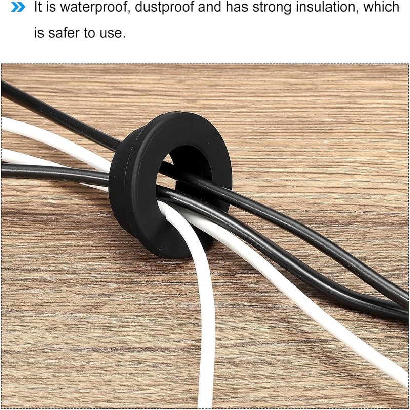 10Pcs Snap Rubber Grommet Hole Plug Mount Dia 6.5mm ID