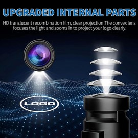 AutoQi Door Light Welcome Light for Mercedes CLA C117 X117 CLS C218 X218 Coupe C205 C207 Cabrio A205 A207 LED Laser Star Logo Projector Entry Lighting Lamp, Pack of 2