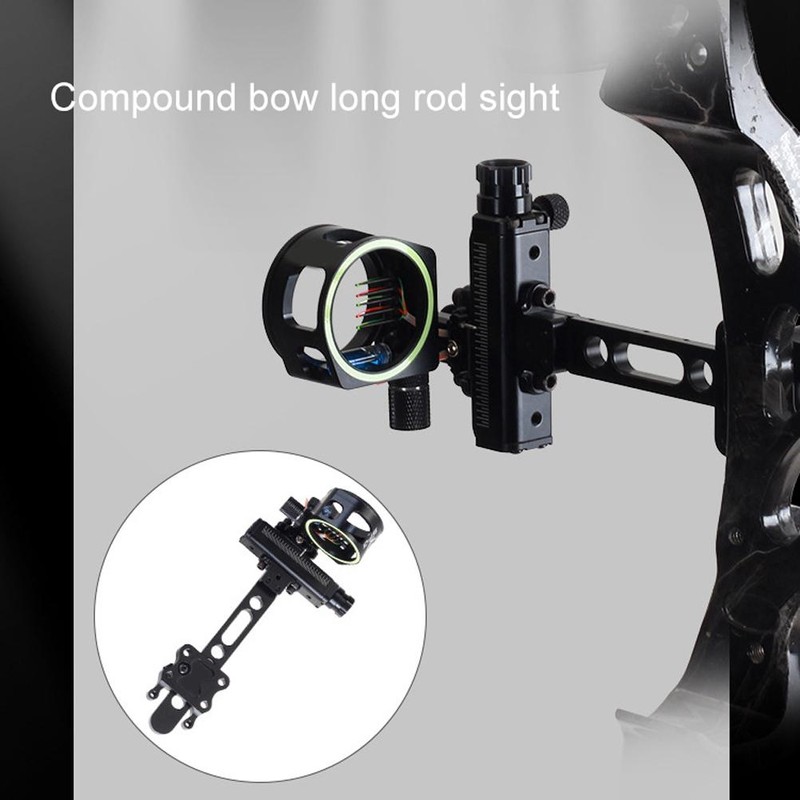 5 Pin Bow Sight Long Bar Wrapped Compound Bow Sight