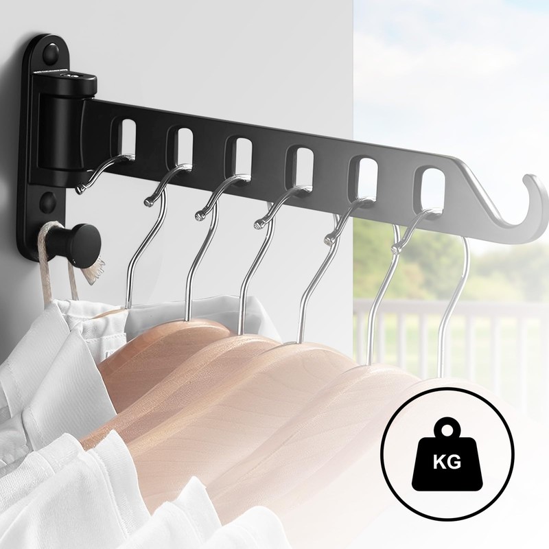 TIANLIN Foldable Clothes Hook, Folding Hook with 8 Hanging Positions,