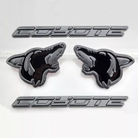 AMP NEW Magnetic Howling Coyote 5.0 Fender Emblems Fits 64-23 Mustang F150 Universal