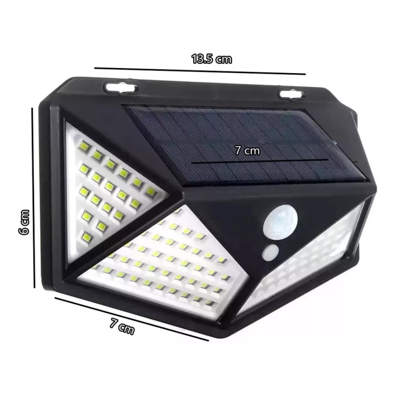 Sihangark Lampara Reflector 100 Led Cob Solar Sensor Movimiento Pared