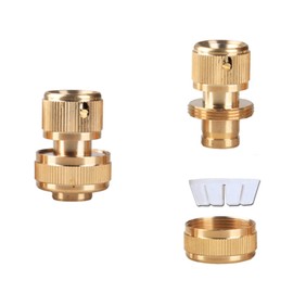 1 Pack Garden Hose Quick Connectors for 3/4 inch GHT 0.75'' Garden Hose - Easy Connect Fittings No-Leak Water Hose Male Female Valve