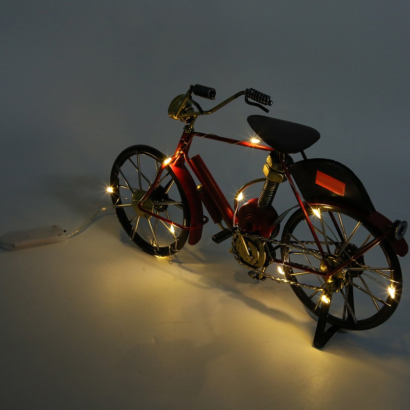 Red Mini Modern Bicycle Model Artwork Home Shop Decoration Ornament