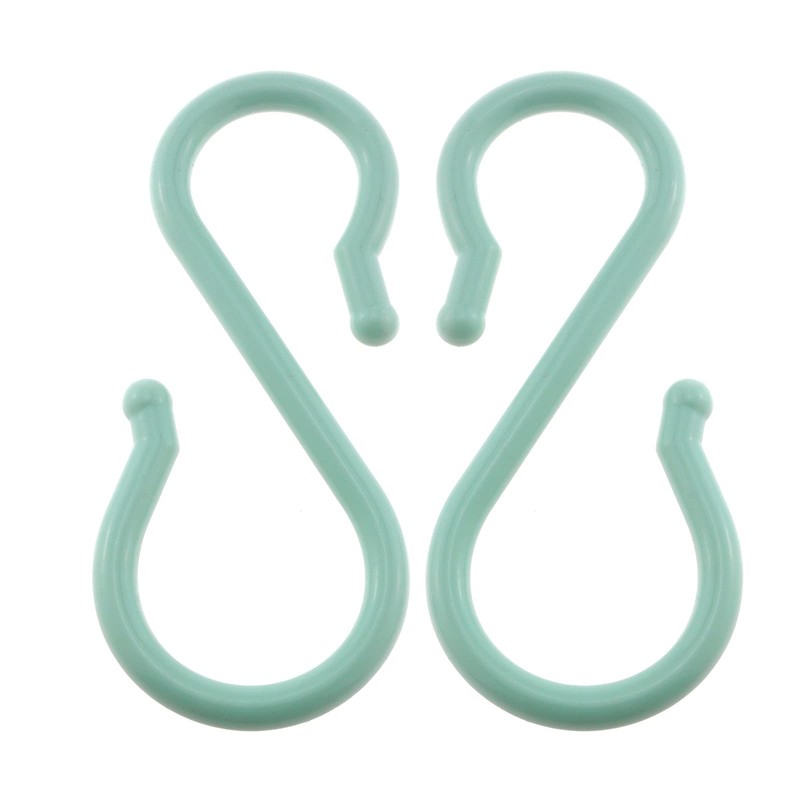 E-outstanding 4pcs Plastic S Shaped Double Head Hanger Hook Bathroom