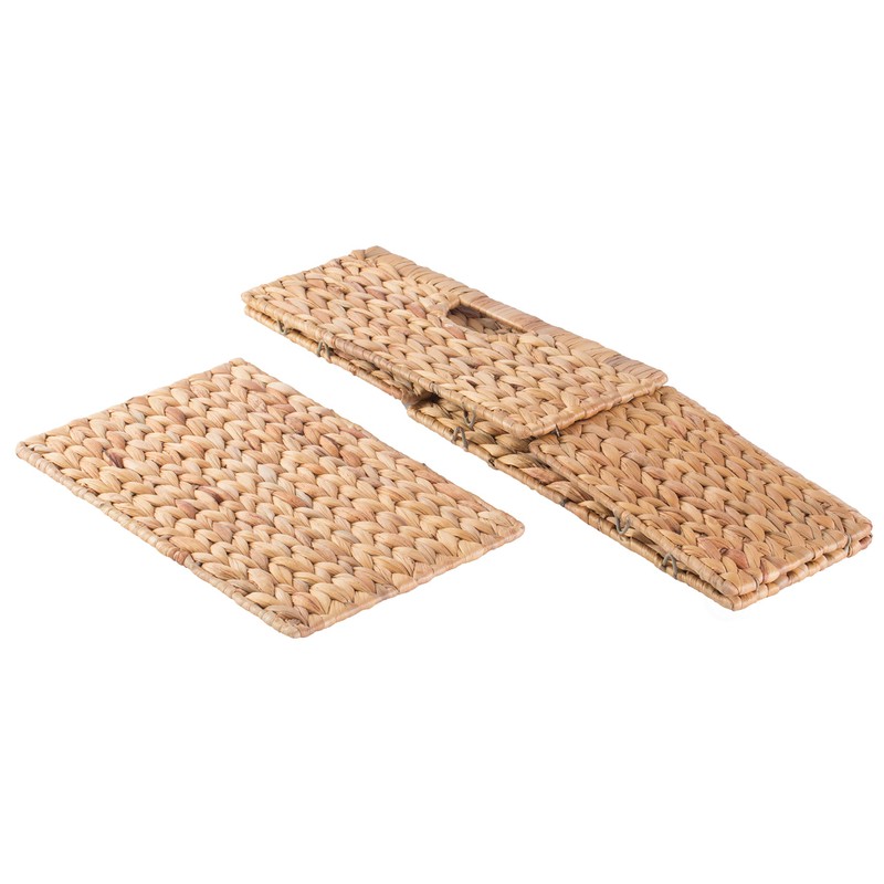 Vintiquewise QI003545.L Foldable Natural Water Hyacinth Storage Bin, Large, Brown