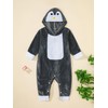 inBakjade Baby Boys Girls Animal Hooded Onesie Cute Penguin Costume(12-18months)