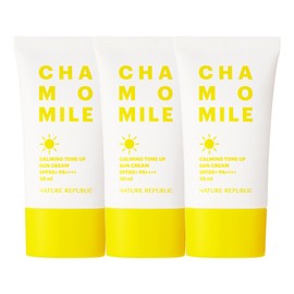 Nature Republic (현대Hmall)네이처리퍼블릭 3개묶음 캐모마일 카밍 톤업 선크림 SPF 50+ PA++++ (Nature Republic) Chamomile Calming Tone-Up Sun Cream SPF 50+ PA++++ 3-Pack