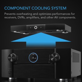 AC Infinity AIRCOM S7, Quiet Cooling Fan System 12" Top-Exhaust for Receivers, Amps, DVR, AV Cabinet Components