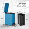 Cesun Small Bathroom Trash Can with Lid Soft Close, Step