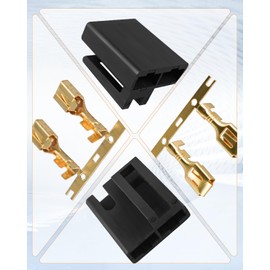 Clutch Pigtail Wire Connector Compatible with John Deere 57M11591 57M9621 57M8888, PTO Clutch Repair Kit with 2 Terminals