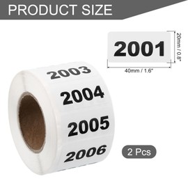 uxcell 2 Roll Inventory Number Sticker, 2001-3000 Consecutive Numbered Labels Self Adhesive Waterproof Labels Tag for Storage Classification Supplies (1.6x0.8 Inch)