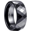 083 Base Ring, Men's Ring, Tungsten, Multi-faceted Cut, Glitter, Allergy