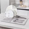 Dish Drying Mat with Rack Water Absorption Folding Design Dish