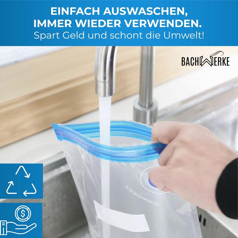Bachwerke 30 vacuum bags, vacuum bags for vacuum sealer foil