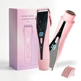 Bikini Trimmer for Women 2-in-1 High Power Epilators Hair Removal Waterproof Electric Razors Women's Electric Razor Pubic Hair Trimmer Shaver for Wome
