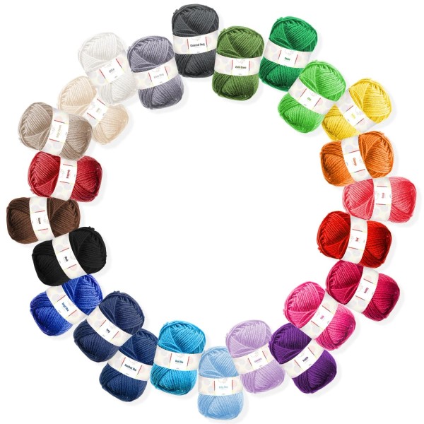 Does not apply 24 Pack Acrylic Yarn for Crocheting Knitting