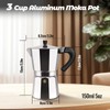 Vaolvpant 3 Cup Aluminum Moka Pot Classic Stovetop Espresso Coffee