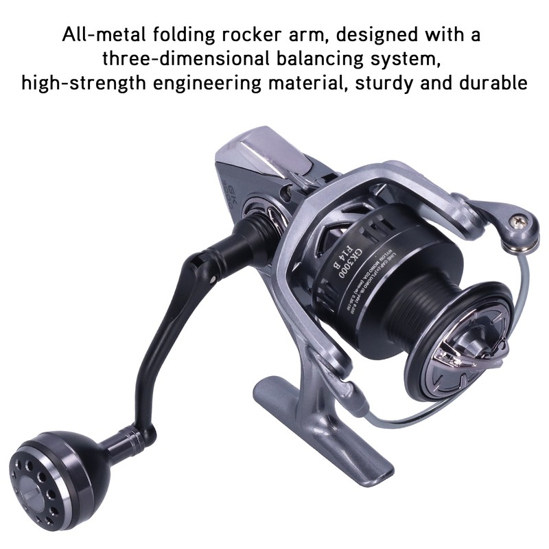 13+1 Bearing Spinning Reel 5.2:1 Gear Ratio Foldable Arm Fishing