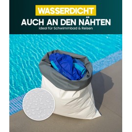 Cover Solutions® Travel Laundry Bag, Set of 2, Waterproof, Even at the Seams Thanks to Special Welding Process, PVC-Free, Breathable & with Click Closure, Oeko-Tex Certified & Made in Europe