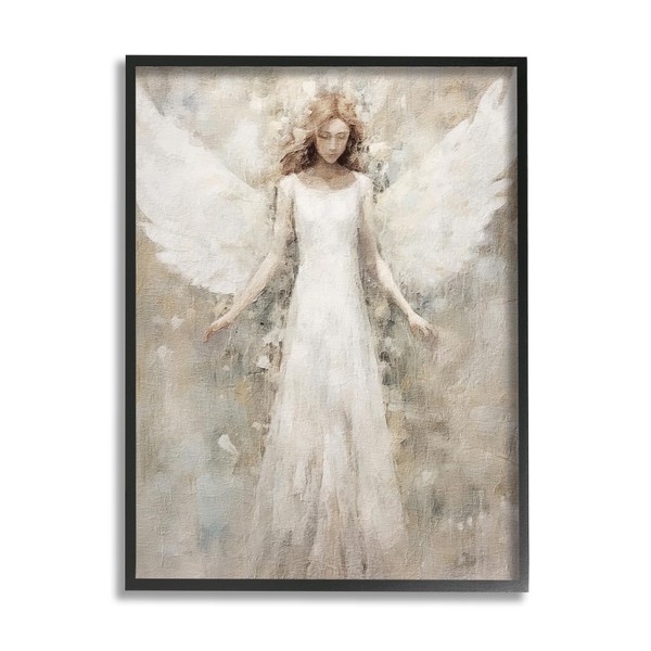 Stupell Industries Soft Abstract Angel Framed Giclee Art by Riley