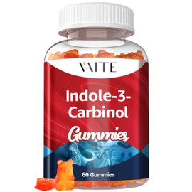 Indole 3 Carbinol 400mg Gummy Supplement – Indole-3-Carbinol for Hormonal Balance & Antioxidant Support, 60 Vegan Chewables for Men and Women, Non-GMO, Gluten-Free, Wellness Products