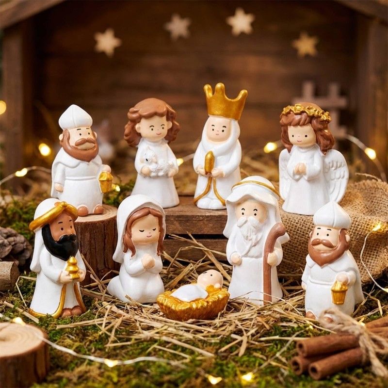 Miniature Resin Angel Figurines Set-8PCS, Tiny Figures for DIY Landscape