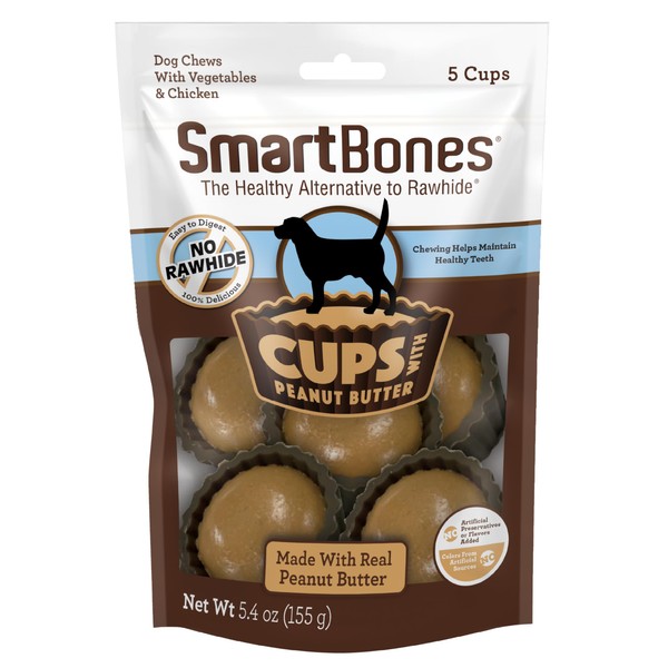 SmartBones Cups with Peanut Butter, Treat your dog to a