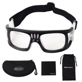 Andux Basketball Soccer Football Sports Protective Eyewear Goggles Eye Safety Glasses LQYJ-01 (Black)