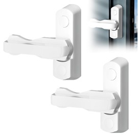 2PCS Door Letter Box Flap Sash Jammers Window Locks Letterbox Security Cover Guard Swing Lock Door Security Letter Box Lock Suitable for UPVC PVC Doors Windows Home Safe Plastic Steel