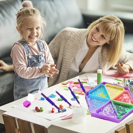 SQAQS 25PCS Diamond Art Painting Trays, Hexagons with Multiple Accessories, Diamond Art Paintings Accessories Art Trays Kits, Plastic Steel Tips Diamond Pens Diamond, DIY Art Crafts