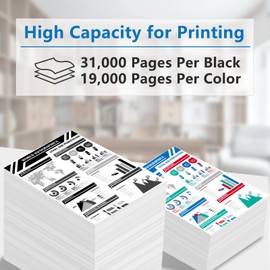 YiBoton IMC3000 IMC3500 High Yield Toner Cartridge 842251 842252 842253 842254 Replacement for Ricoh IM C3000 IM C3500 Printer(4 Pack Black, Cyan, Yellow, Magenta)