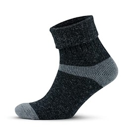 GoWith 2 Pairs Alpaca Wool Socks for Men/Women, Norwegian Warm Winter Socks, Thermal Crew Boot Socks, Unisex Heated Socks