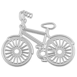 Ideen mit Herz Cutting Dies Bicycle, 5.8 cm x 7.6 cm, Suitable for Standard Die Cutting Machines, Stencil for Designing Card Toppers, Pendants, Greeting Cards, Vintage, Retro, Bike