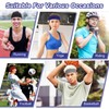 Heclia Sweatbands Sport Headband for Men Women, 4Pcs Breathable Fitness