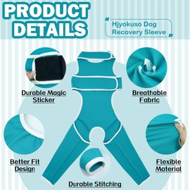 Hjyokuso Recovery Suit For Dogs - Leg Surgery Suit, Lick Sleeve, Elbow Protector - Prevents Licking, Bite & Infection - 2XL