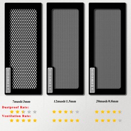 HIDAMAZY Ventilation Grille Cover, 25.4 x 10.2 cm, Magnetic Rectangular Floor Register, Heating and Radiator Grille, Ventilation Cover for Floor, Home, Ceiling, Ventilation Slot (Black, Pack of 6)