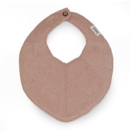 Saga Copenhagen Bib for Babies and Toddlers, 100% Organic Cotton, 19 x 25 cm, Fjola - Old Rose, Old Rose