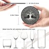 BOXIMIAO Drink Coasters with Holder Stand Set of 6, Tree