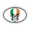 Oval Irish Flag Skull Vinyl Decal - Ireland Bumper Sticker